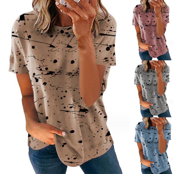 New Women's Loose Printed Short Sleeve T-Shirt 19