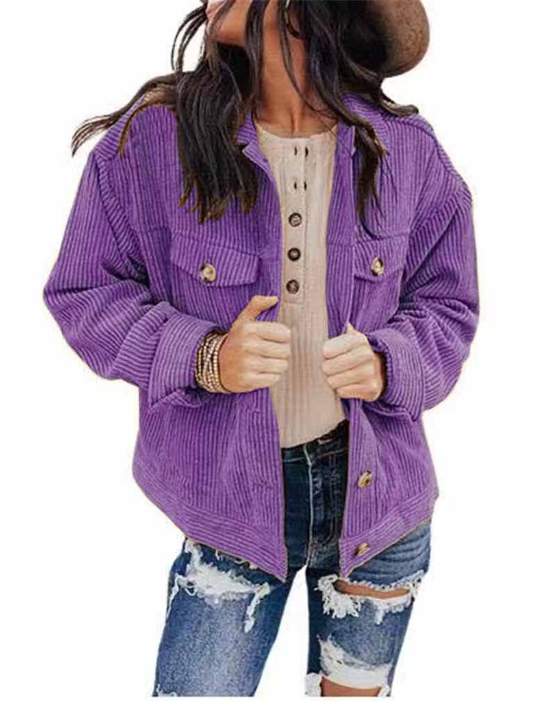 Solid color coat cardigan loose velvet coat 28