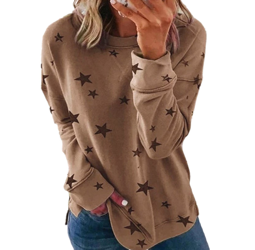 Loose large size long sleeve T-shirt printed sweatshirt 51