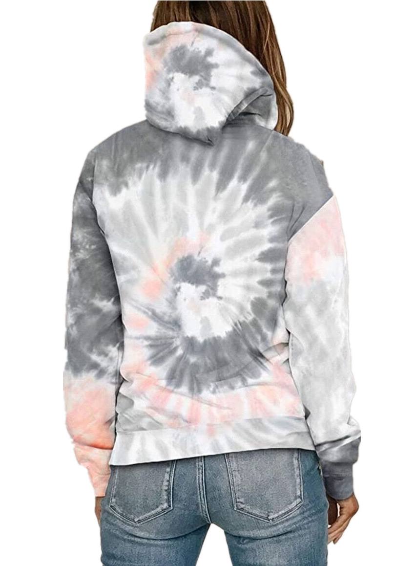 Loose tie-dye printed hooded long-sleeve sweatshirt 52