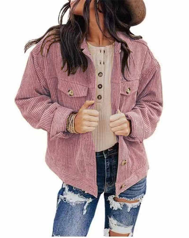 Solid Color Jacket Top Cardigan Loose Jacket 49